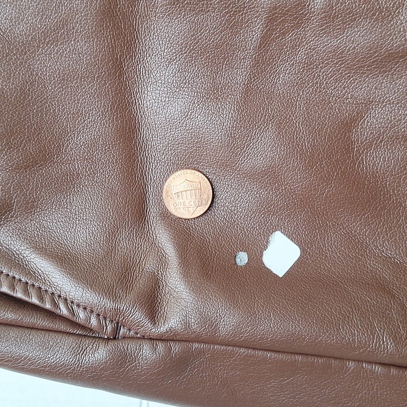 Jason WU collection wide leg vegan leather Sz 6 Brown Chocolate RTR - Picture 5 of 6